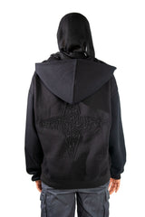 ARABIC STAR ZIP UP - BLACK ON BLACK