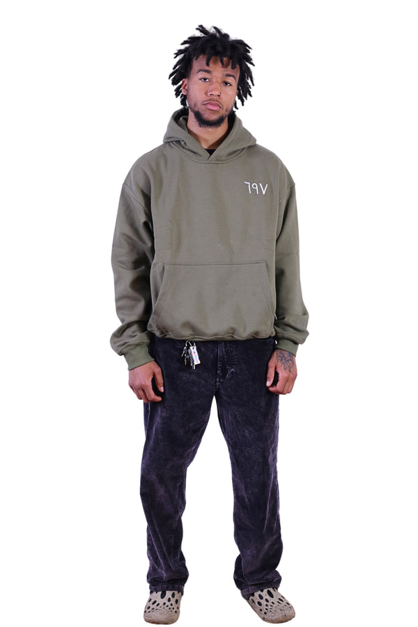 ARABIC STAR HOODIE - OLIVE