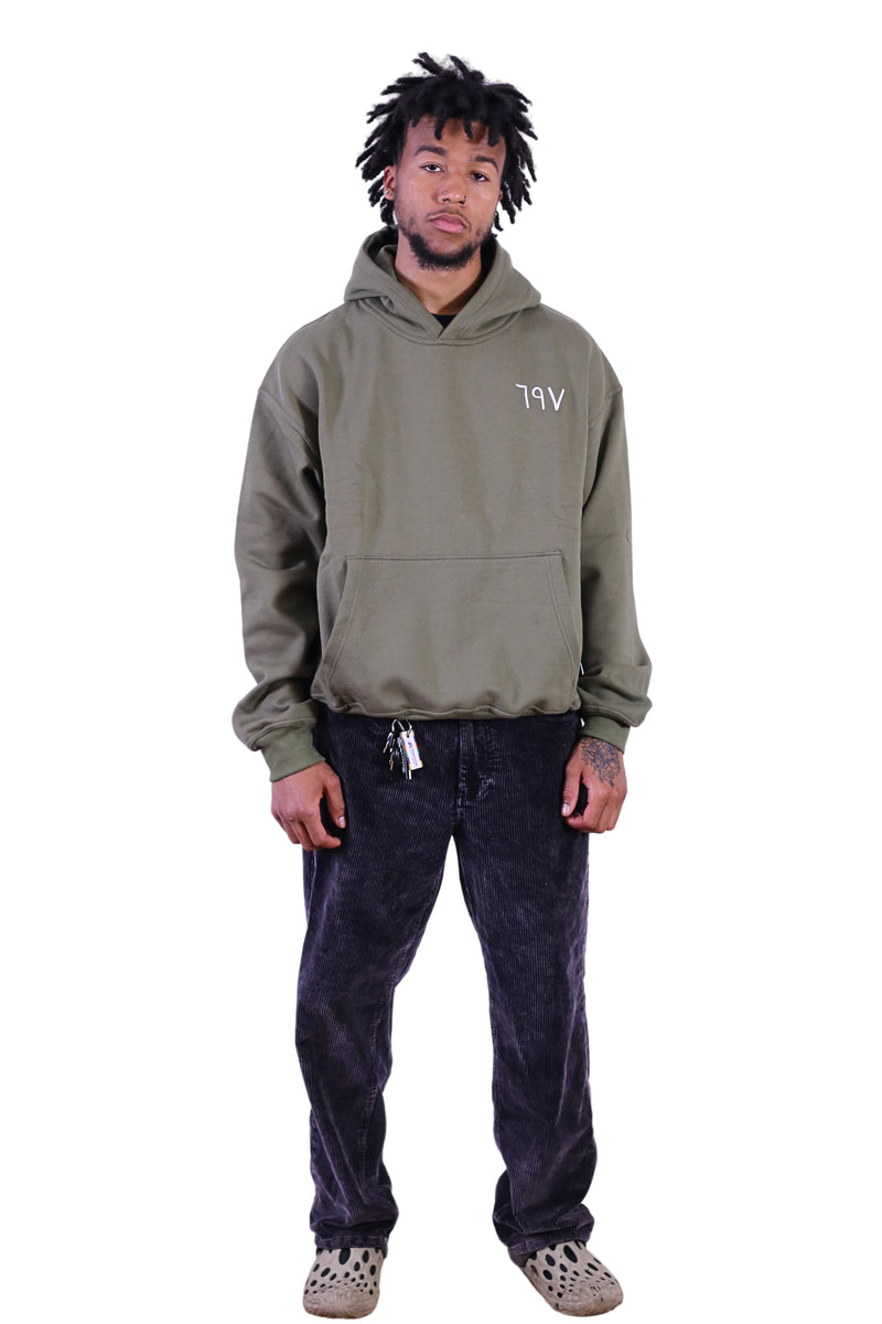 ARABIC STAR HOODIE - OLIVE