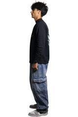 Arabic Circle Calligraphy Long Sleeve - White on Black