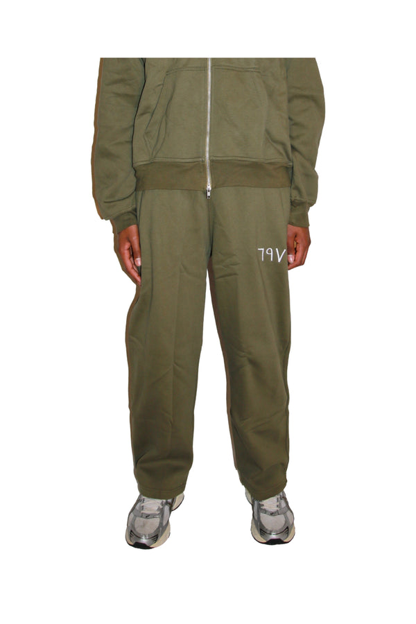 ARABIC STAR SWEATPANTS -  OLIVE