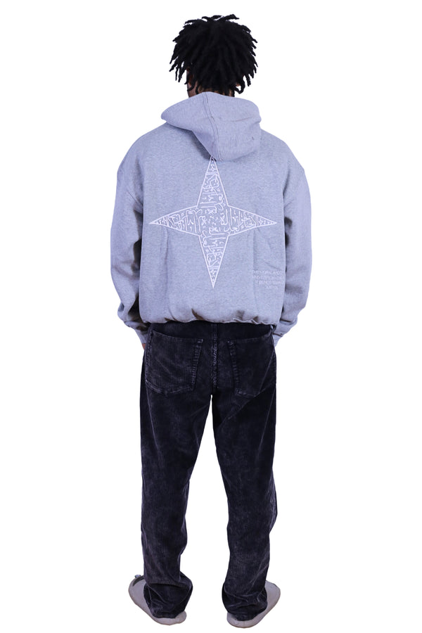ARABIC STAR HOODIE - GRAY