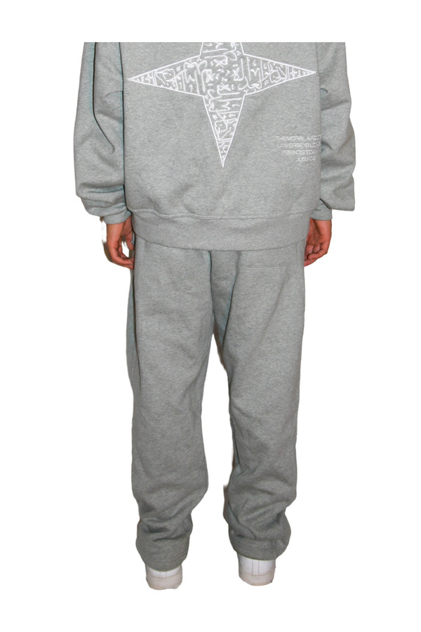 ARABIC STAR SWEATPANTS - GREY