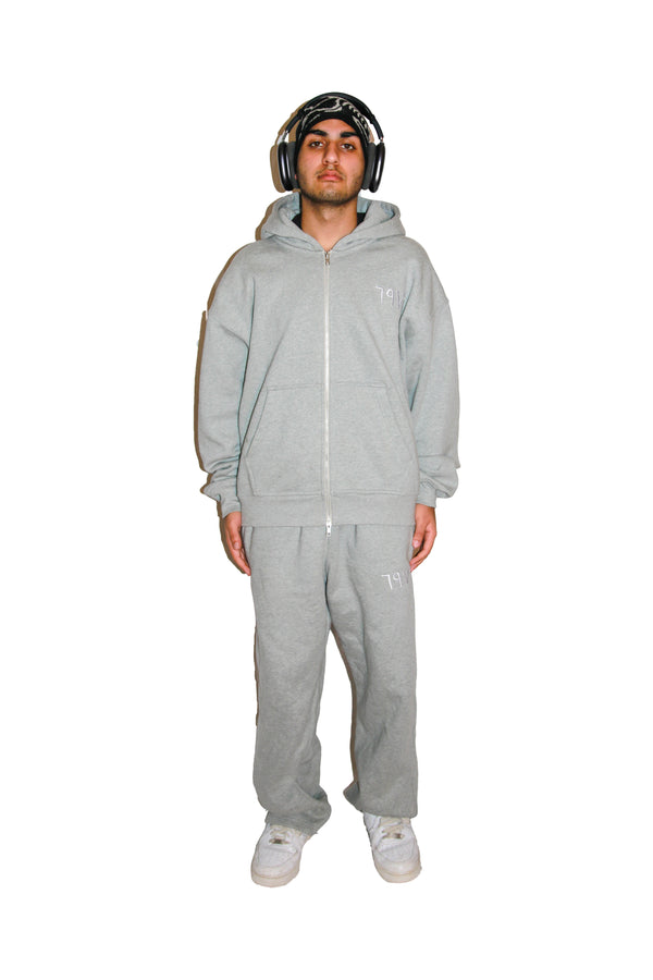 ARABIC STAR ZIP UP -  GRAY