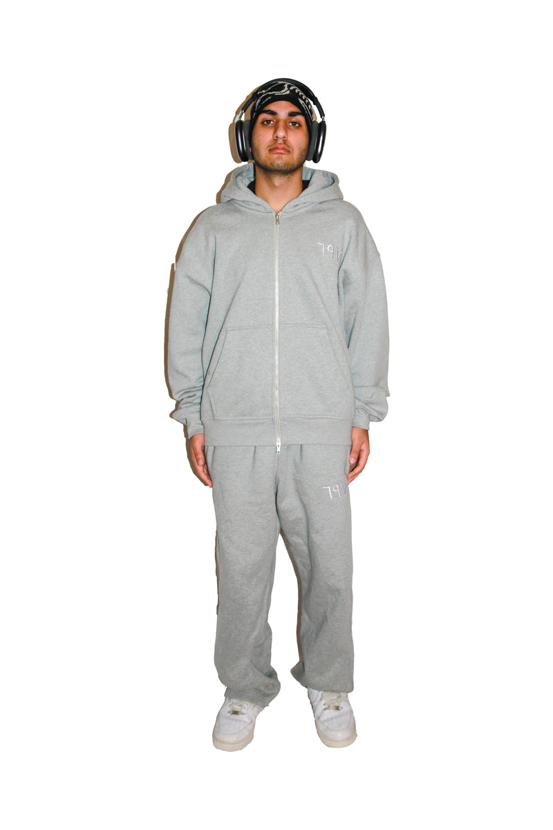 ARABIC STAR ZIP UP -  GRAY