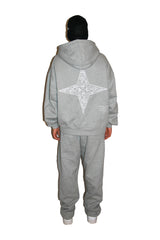 ARABIC STAR ZIP UP -  GRAY