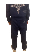 ARABIC STAR SWEATPANTS -  NAVY BLUE