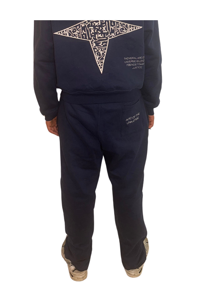 ARABIC STAR SWEATPANTS -  NAVY BLUE